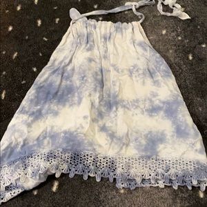 American eagle cropped blue halter